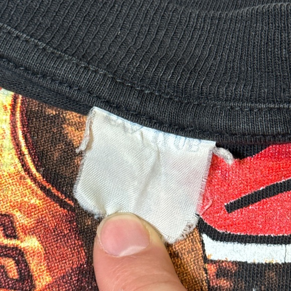 Vintage 90s RARE Chicago Bulls 1997 NBA Champions Jordan Rap Tee Mens XL T Shirt - Picture 5 of 7